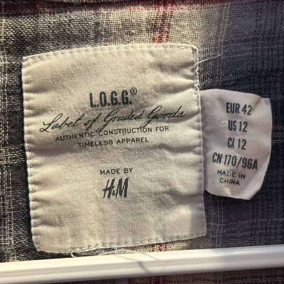 #1129 AC DC Plaid Button-Up Shirt - Picture 7 of 11